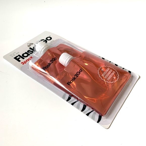 2 pack Pink Flask2Go Flask To Go Reusable - Picture 3 of 3